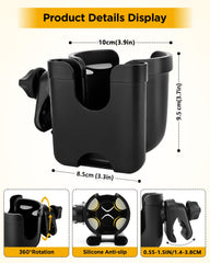 BundlePRO cup holder rotated 360 degrees for versatile access.