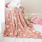 Bunnikins & Clover lightweight plush flannel blanket 30x36, cozy baby warmth for crib use