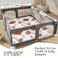 Bunnikins & Clover soft thick foam cushions gentle landings during play.