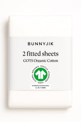 Bunnyjik GOTS organic bassinet sheet closeup plush weave for breathable baby comfort