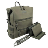 BUNSO Baby neoprene diaper bag olive water-resistant for daily adventures.