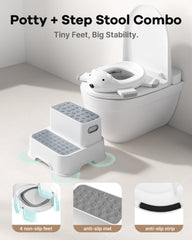 Bunwag toddler step stool with anti-slip feet helps kids reach sinks safely