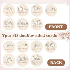 Burbell 3D carved milestones add depth to baby portrait photos.