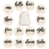 Burbell 7-pack 3D milestone cards set for timeless baby photos and keepsakes