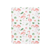 Burbuja Flamingos crib sheet features soft fabric for baby's sensitive skin and cozy naps.