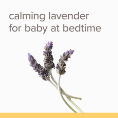Burt's Bees Baby Calming Shampoo Lavender bottle highlights soothing bedtime routine.