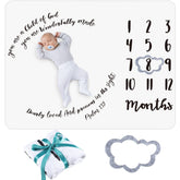 Buryeah baby milestone blanket in soft flannel for cozy newborn shoots