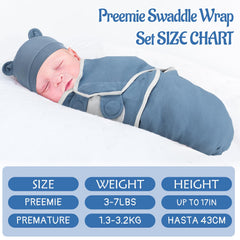 Buryeah preemie swaddle blanket safari flatlay demonstrating breathable fabric for warmth.