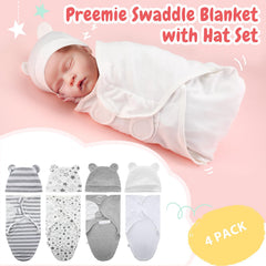 Buryeah swaddle-set-gray-star-packaged showcases a complete newborn wrap kit for early days.
