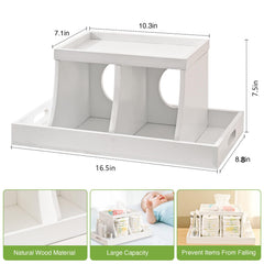 Busidhji diaper caddy handle design illustrates portable, easy transport around the nursery.