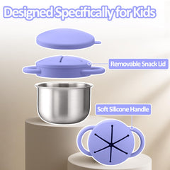 BUSOHA toddler hand grip design emphasizes easy handling for independent self-feeding.