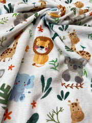 BUTTZO Cute Animal Minky Blanket dotted backing for cuddling and warmth
