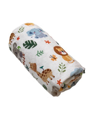 BUTTZO Cute Animal Minky Blanket reversible design for two cozy textures