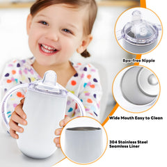 Buumin non-spill toddler sippy cup design reduces spills during playtime and meals.
