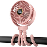 buywoo portable-stroller-mini-fan 360-degree rotation for targeted cooling during strolls.