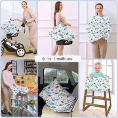 ByeBye Calorie Sea World car-seat canopy offering full coverage and airflow.