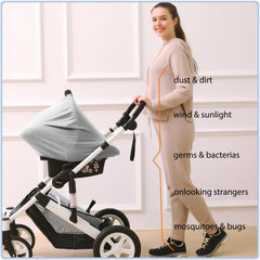 ByeBye Calorie stroller cover versatile shelter during errands.