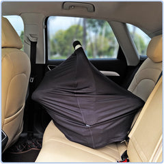ByeBye Calorie car seat canopy offers full coverage against sun and wind