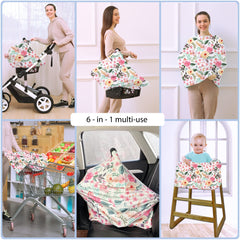 ByeBye Calorie canopy serves as changing cover during quick diaper changes