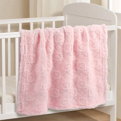BYKOSY baby blanket swaddle in light pink offers cozy wrap and stroller comfort.