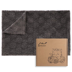 BYKOSY Ultra Soft Fleece Baby Blanket in gray showcases gentle warmth and easy care