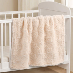 BYKOSY Ultra Soft Fleece Baby Blanket swaddle-ready design for stroller and crib use.