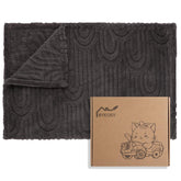 BYKOSY Ultra Soft Fleece Baby Blanket folded in nursery, ideal for cuddles and photo shoots.