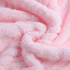 BYKOSY ultra soft fleece blanket rainbow pink in nursery scene for cozy layering