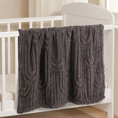 BYKOSY Ultra Soft Fleece Blanket spread as stroller blanket for on-the-go naps.