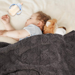 BYKOSY ultra-soft fleece-closeup shows plush texture for sensitive skin comfort