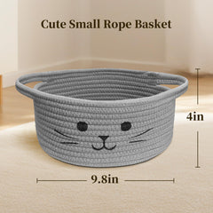 BYLSSNUK cat toy basket soft cotton rope for safe, gentle handling