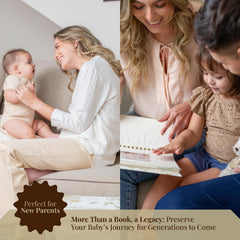 BYPA memory book spread with decorative pages for milestone storytelling.