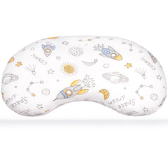 BYRIVER Spaceship toddler pillow front view with ergonomic neck support for kids.