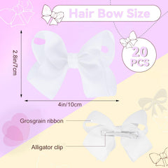 Cabaubl grosgrain ribbon hair bows with alligator clips ensure secure wear