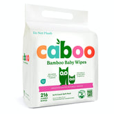 Caboo Baby Wipes bamboo viscose pack-travel display with 72 wipes per pack for on-the-go cleaning.