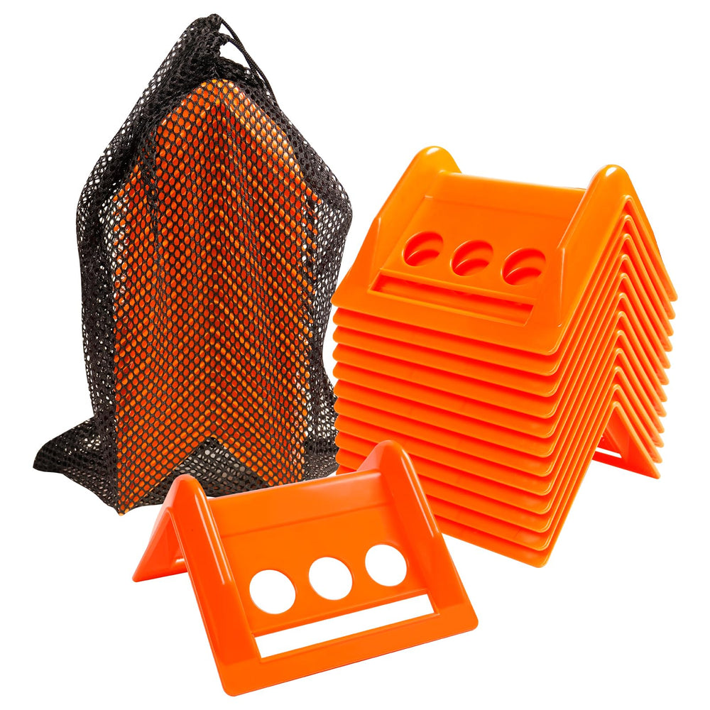 Cabtherlyn 24-pack flatbed edge protectors in orange case safeguard cargo during transit.