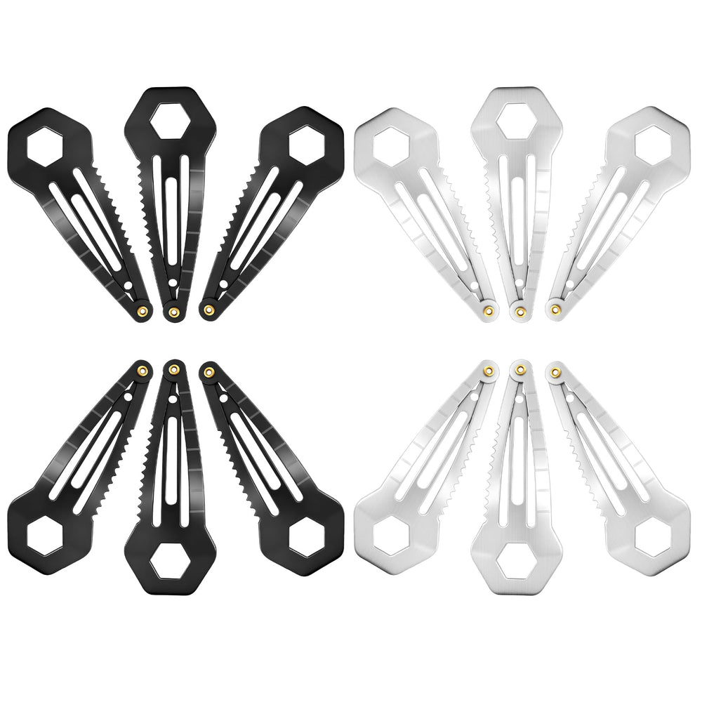 CACHIL mini multi-tool hair clip in black, discreet fashion with portable utility.