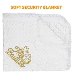 Cacooba baby blanket texture shot highlighting safe-soft material for newborn comfort.