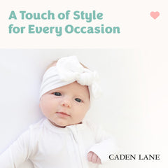 Caden Lane bamboo viscose headwrap is soft and stretchy for growing babies