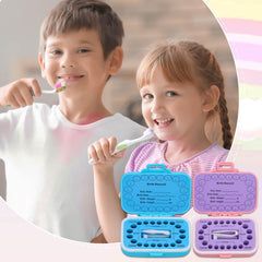 Caffox tooth holders tweezers and tube containers visible, offering convenient storage for lost teeth.
