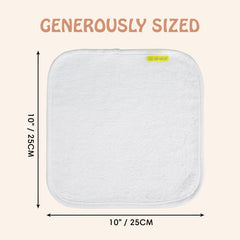Cagreex versatile washcloth used as face towel and burp cloth for moms.