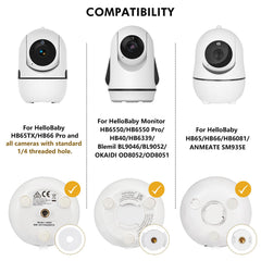 CaGuan adhesive wall mount supports Hello Baby HB6550Pro for flexible placement.
