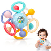 CAHILON baby teether sky-blue with one-piece design for safe chewing and long-lasting use