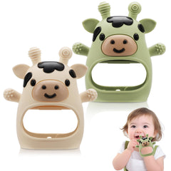 CAHILON teether mitten pack closeup offers soothing gum relief with textured surfaces