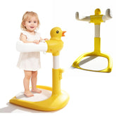 Caiuiyda baby shower stand with adjustable height supports growing toddlers during bath time.
