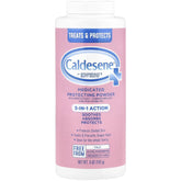 Caldesene powder bottle 5oz demonstrates talc-free zinc oxide moisture barrier.