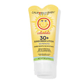 California Baby Calendula SPF30 travel-size sunscreen tube for on-the-go sun protection.