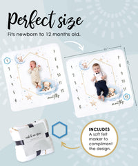 Calloo baby milestone blanket is washable and durable for everyday use.