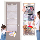 Calloo over-the-door storage with clips highlights artwork and boosts organization.