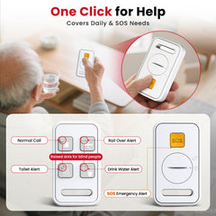 CallToU elderly monitor infrared night vision delivers clear monitoring in low light.